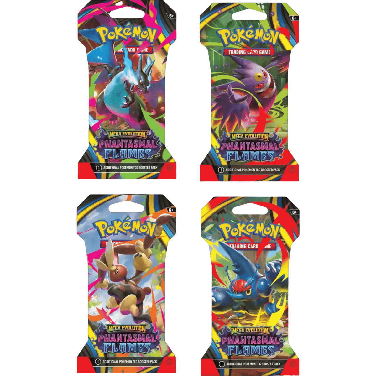 Pokemon - Mega Evolution - Phantasmal Flames - ME02 - Sleeved Booster Pack - Styles Vary