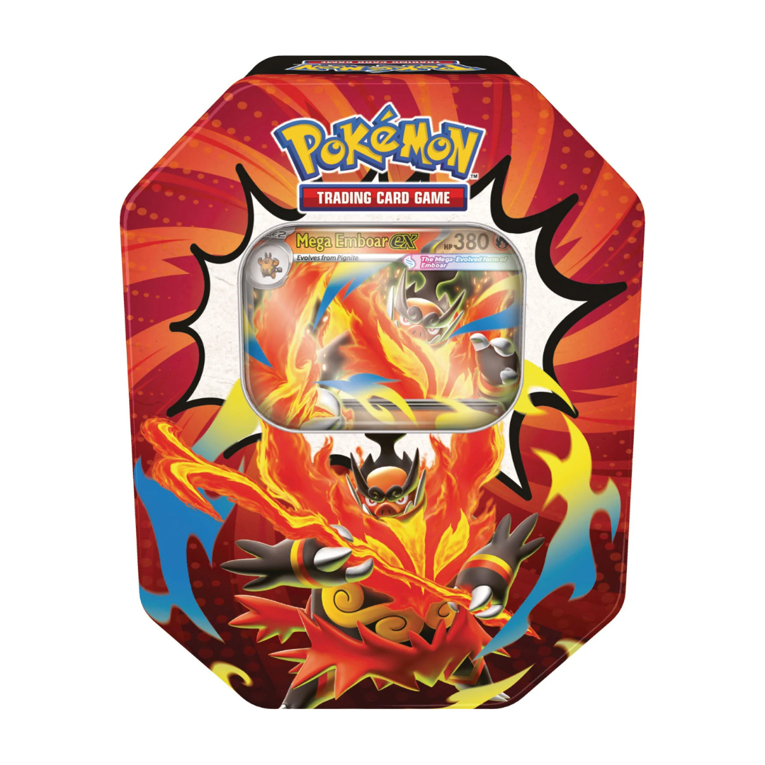 Pokemon Ascended Heroes Tin - Mega Emboar ex (Pre Order)