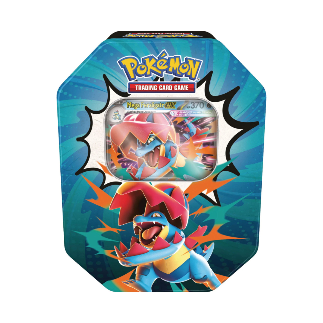 Pokemon Ascended Heroes Tin - Mega Feraligatr Ex (Pre Order)